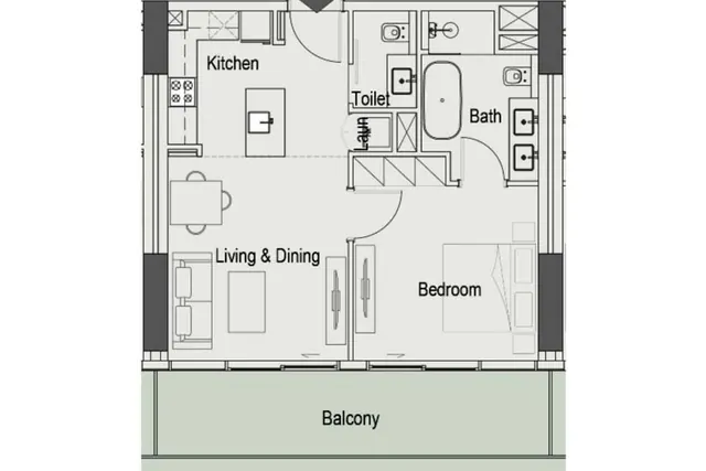 1 bedroom apartment