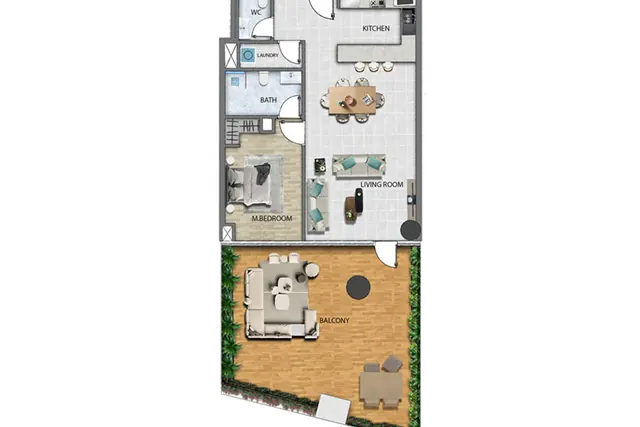 1 bedroom apartment