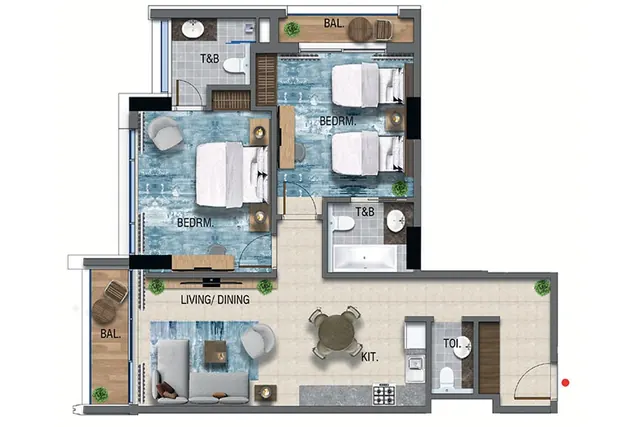 2 bedroom apartment