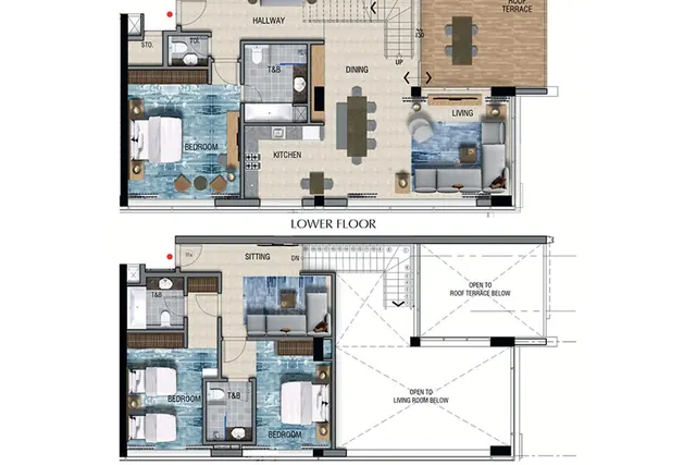 3 bedroom Duplex apartment