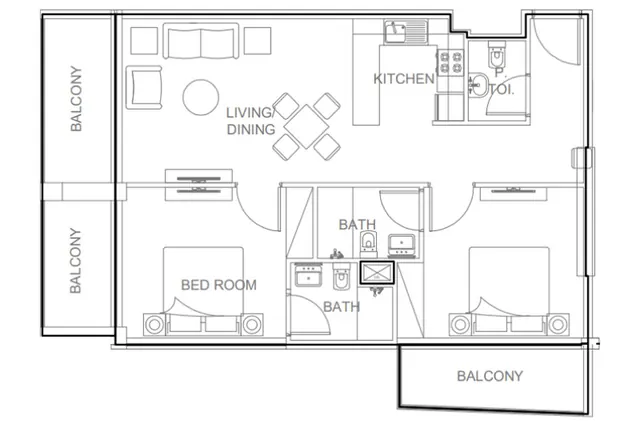 2 bedroom apartment