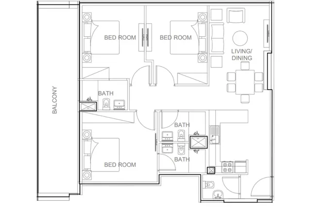 3 bedroom apartment