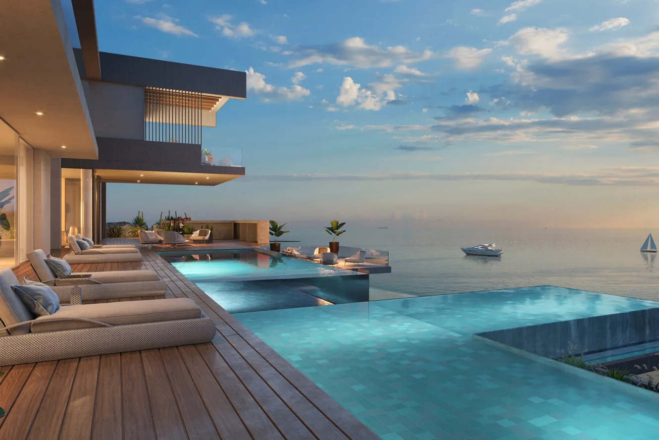 Exclusive pool mansions