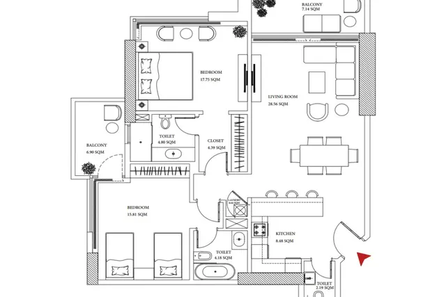 2 bedroom