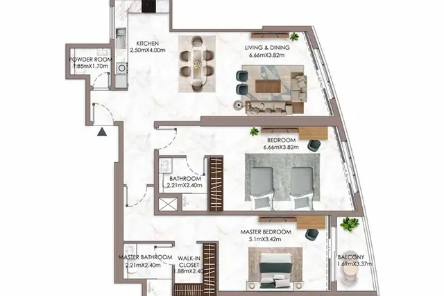 2 bedroom apartment