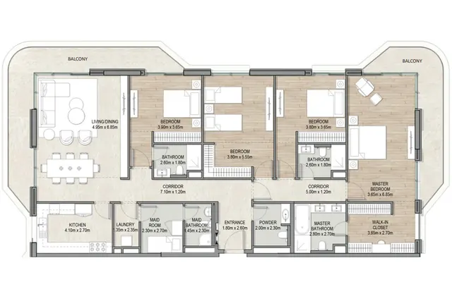 4 bedroom apartment