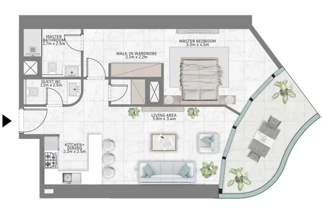 1 bedroom