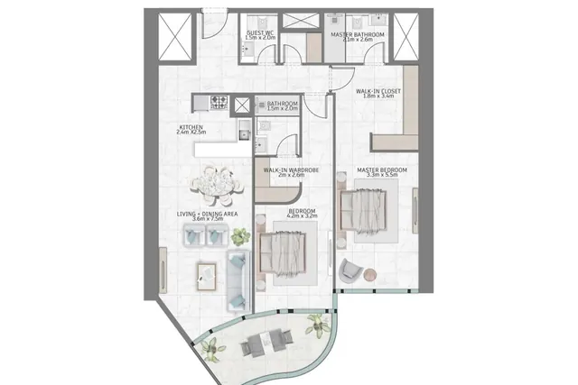 2 bedroom