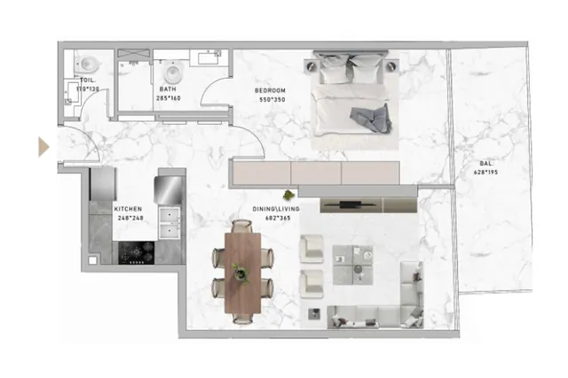 1 bedroom apartment