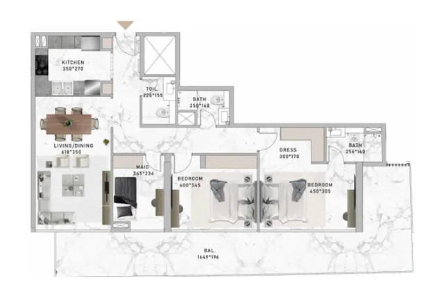 2 bedroom apartment