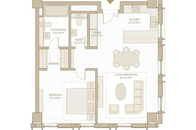 1 bedroom apartment
