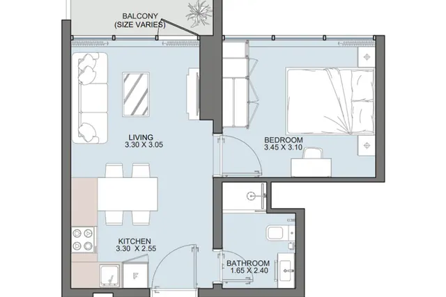 1 bedroom apartment
