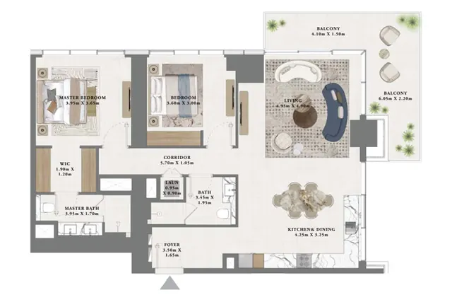 2 bedroom apartment