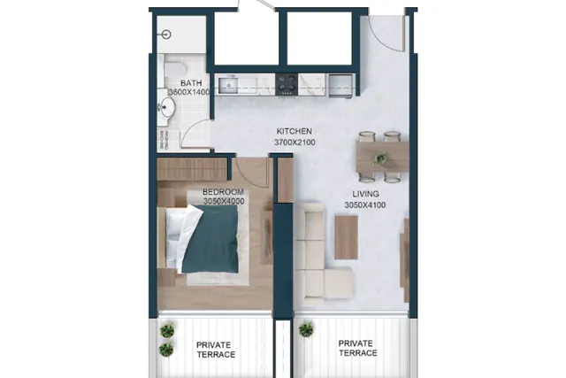 1 bedroom apartment