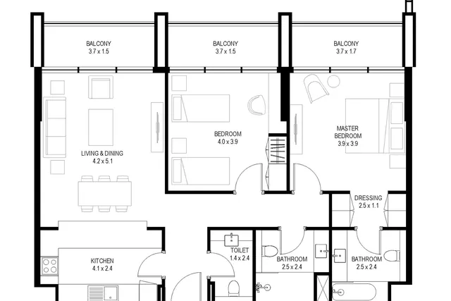 2 bedroom