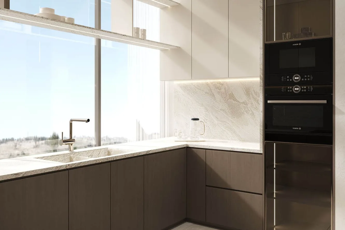 Apartments with equipped kitchens