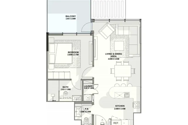 1 bedroom apartment