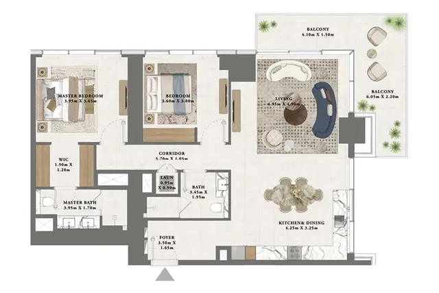 2 bedroom apartment