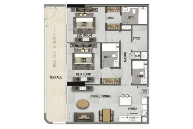 2 bedroom apartment