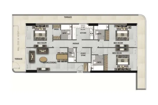 3 bedroom apartment