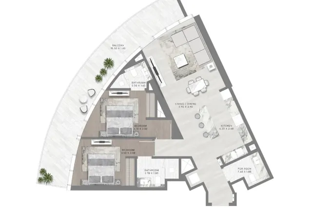 2 bedroom apartment