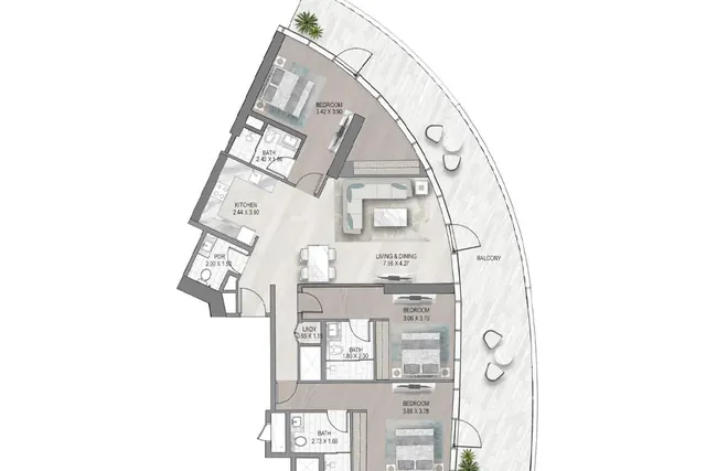 3 bedroom apartment