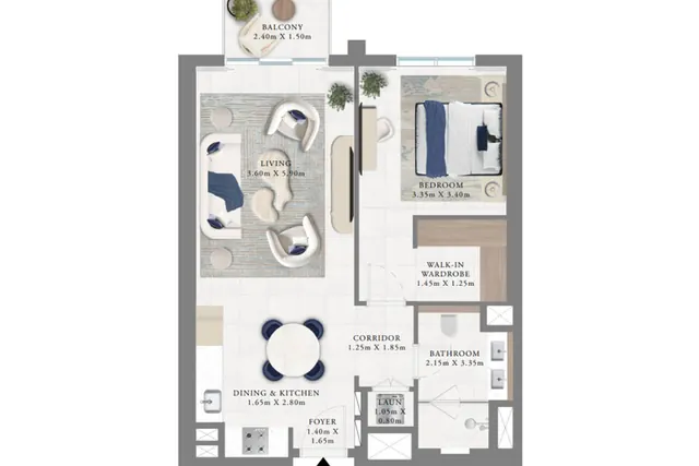1 bedroom apartment