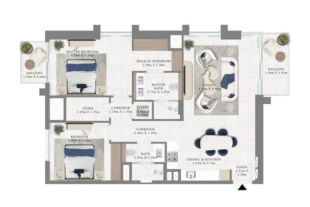 2 bedroom apartment