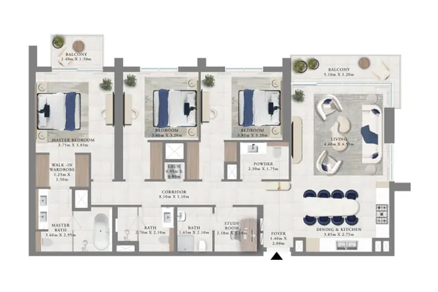 3 bedroom apartment