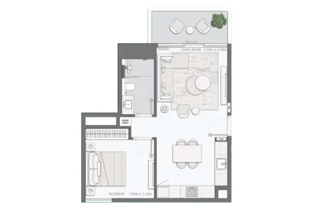 1 bedroom apartment