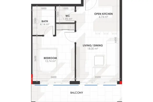 1 bedroom apartment