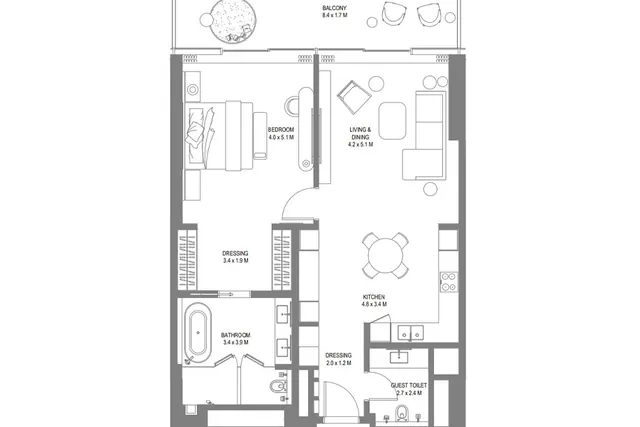 1 bedroom apartment