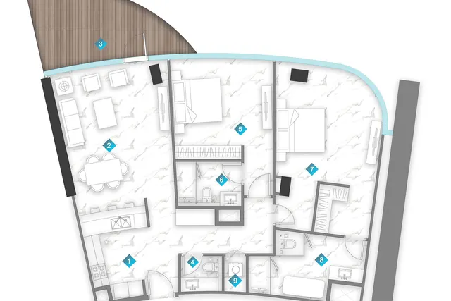 2 bedroom apartment