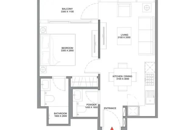 1 bedroom apartment