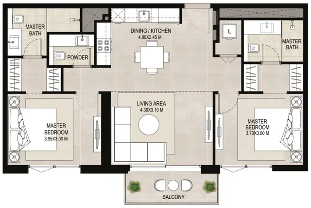 2 bedroom