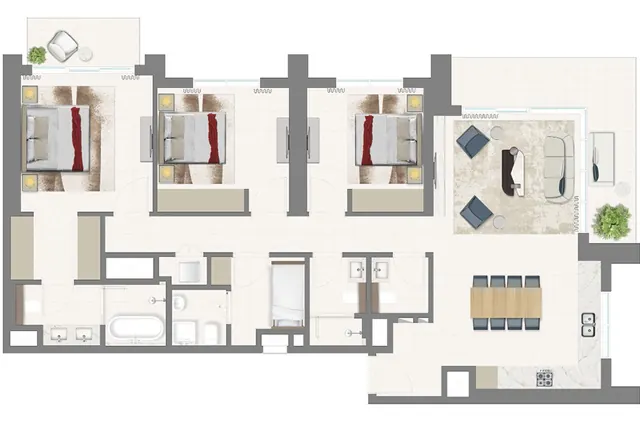 3 bedroom apartment