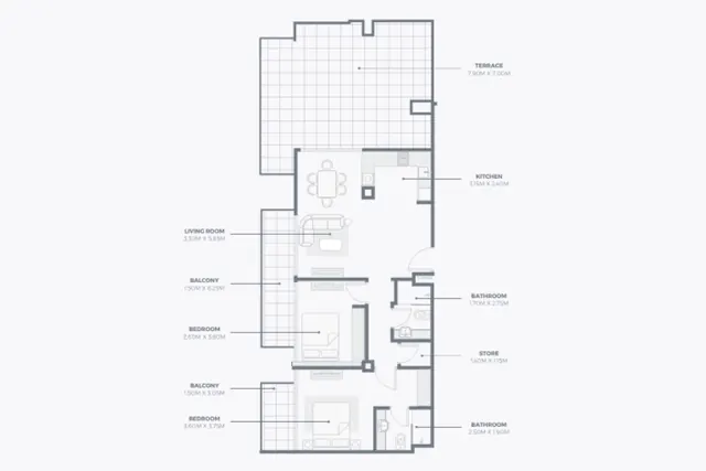 Unit type A - 3 bedroom