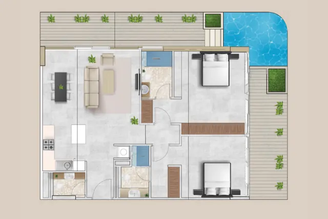 2 bedroom apartment