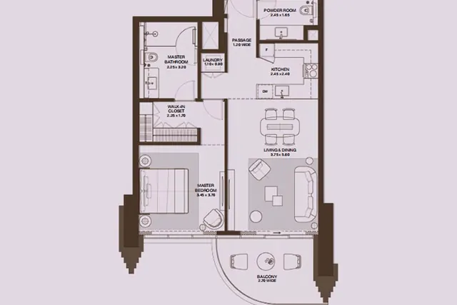 1 bedroom apartment