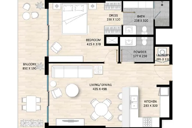 1 Bedroom Apartment