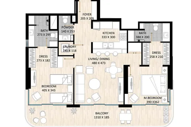 2 Bedroom Apartment