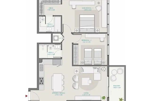 2 bedroom apartment