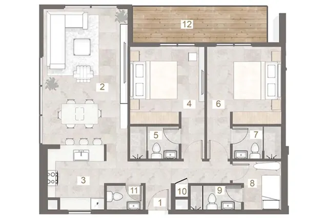 2 bedroom apartment