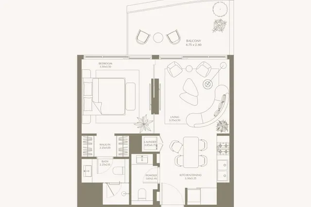 1 bedroom apartment