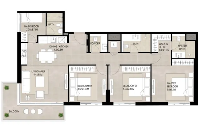 3 bedroom apartment