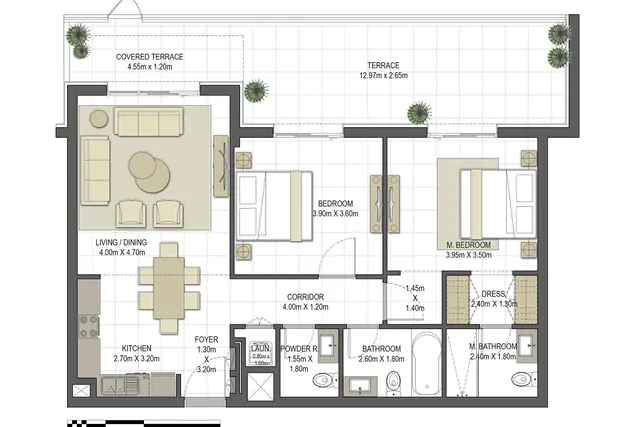 2 bedroom apartment