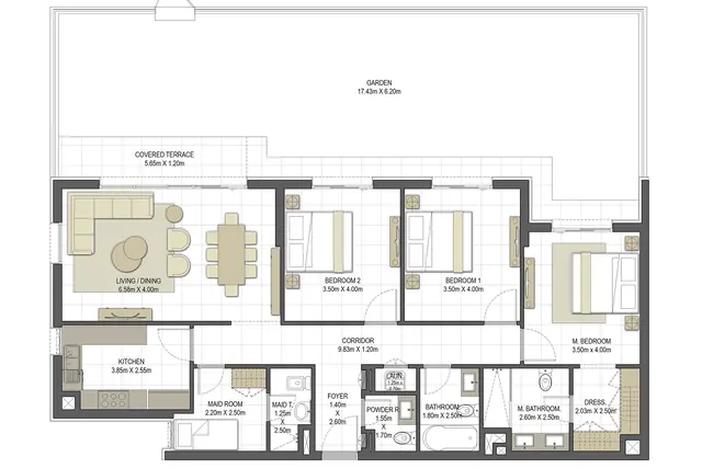 3 bedroom apartment
