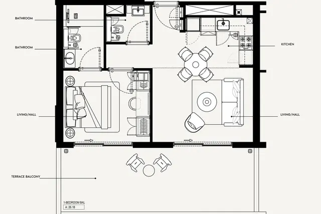 1 bedroom apartment