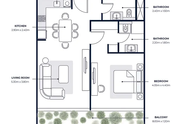 1 bedroom apartment