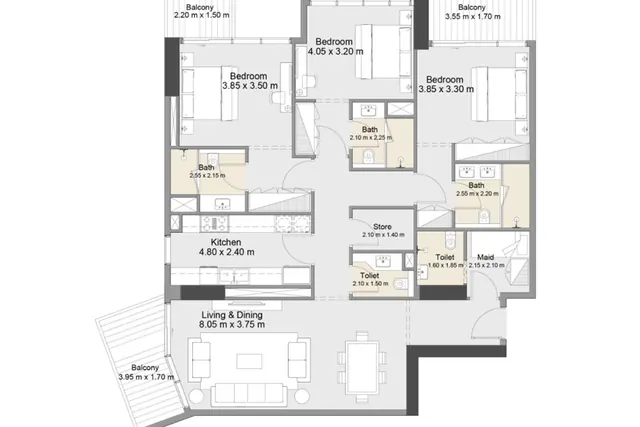 3 bedroom apartment